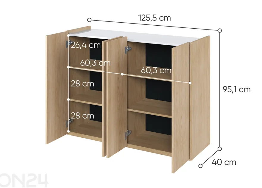 Lipasto Easy 125,5 cm