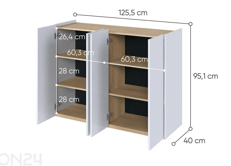 Lipasto Easy 125,5 cm