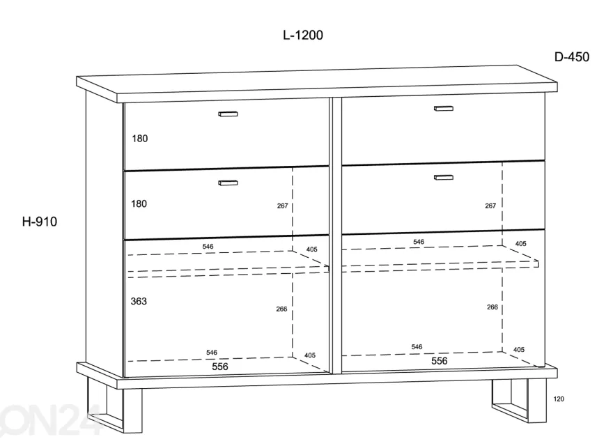 Lipasto Fermoy 120 cm