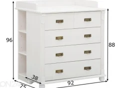 Lipasto hoitopöydällä Tessin 92 cm