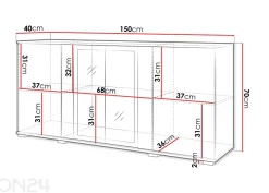 Lipasto Kansas 150 cm + LED