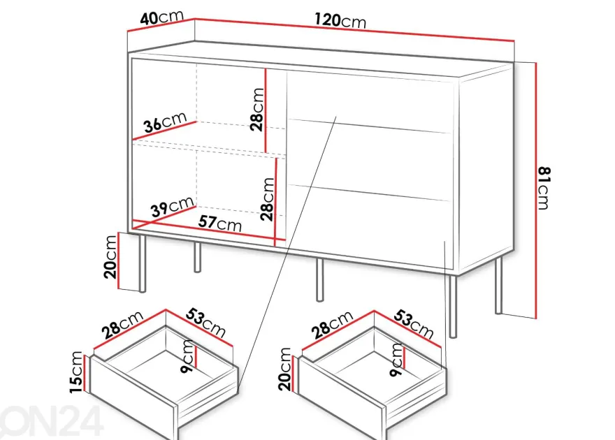 Lipasto Kim 120 cm