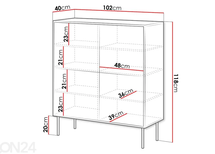 Lipasto Kim 102 cm