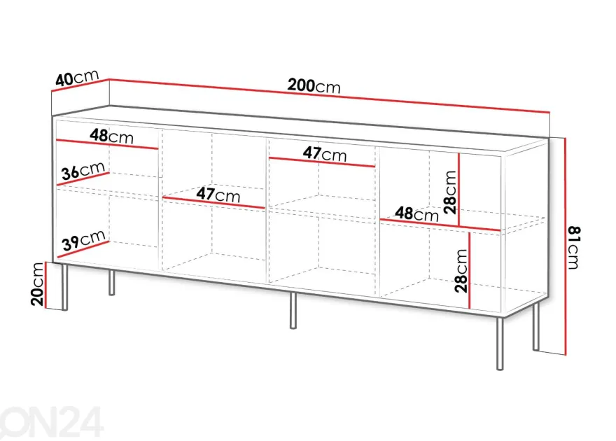 Lipasto Kim 200 cm