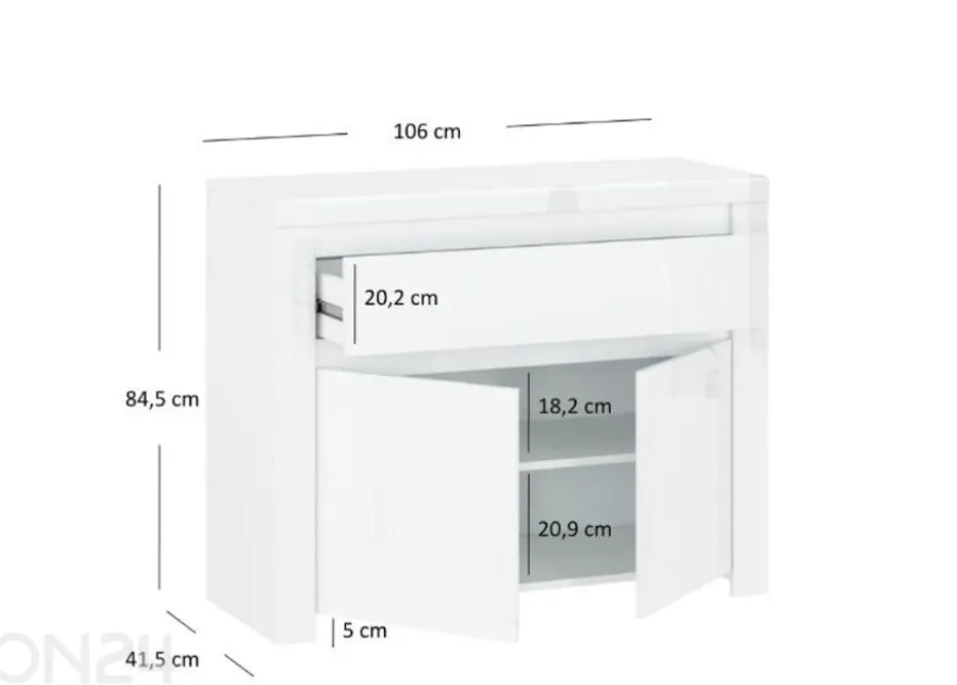 Lipasto Lingo 106 cm