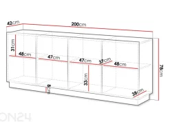 Lipasto Liverti 200 cm