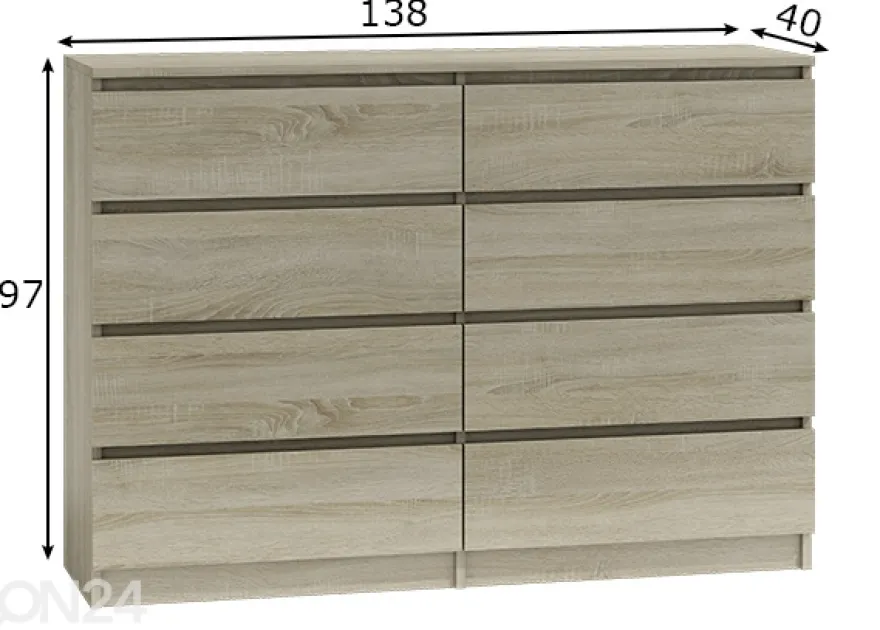 Lipasto Marina 138 cm
