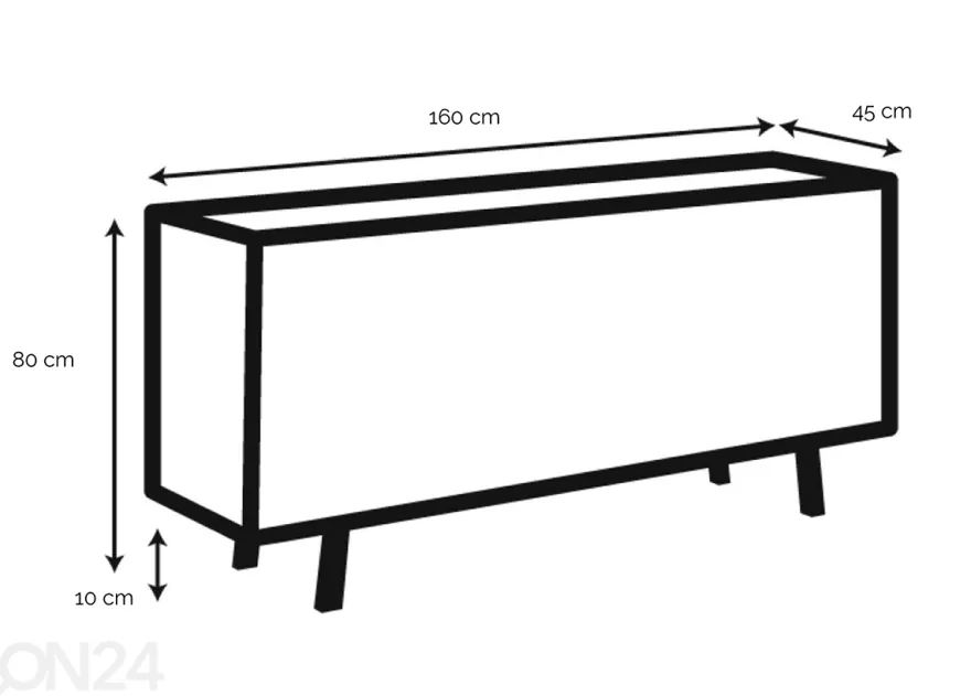 Lipasto Ronne 160 cm
