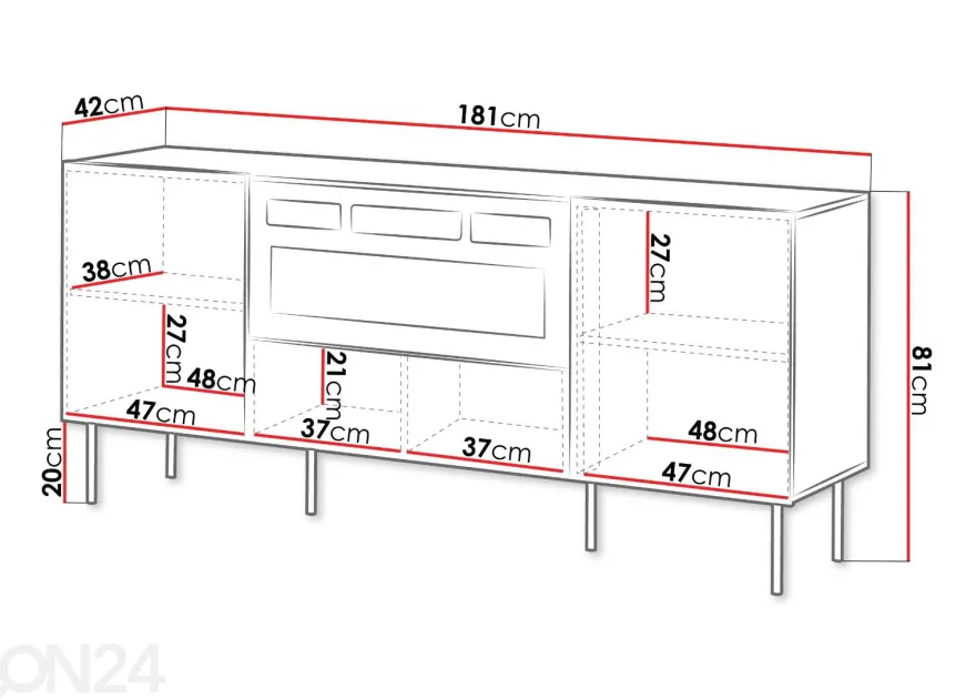 Lipasto Terry 180 cm + sähkötakka