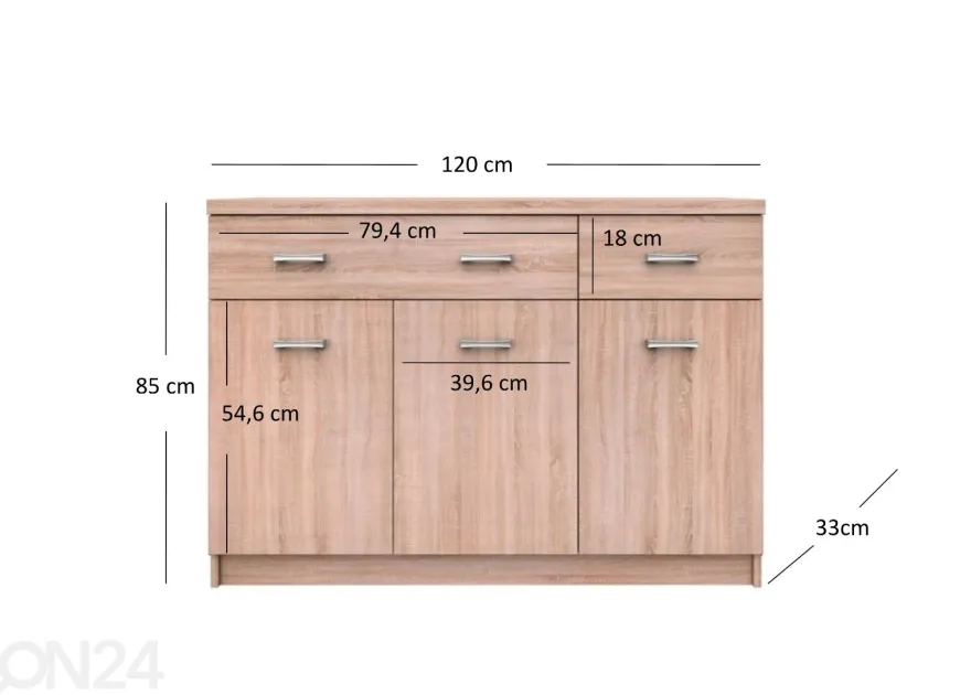 Lipasto Top mix 120 cm