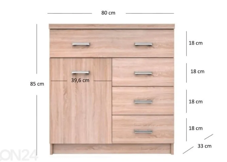Lipasto Top mix 80 cm