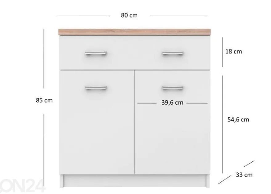 Lipasto Top mix 80 cm