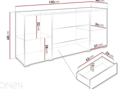Lipasto Vera 150 cm