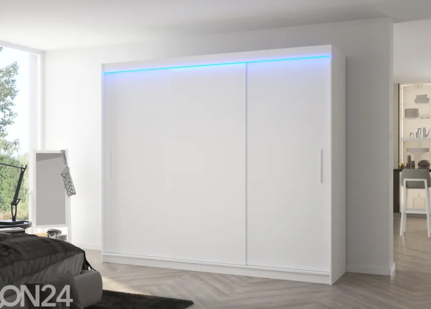 Liukuovikaappi Amanda I 250 cm + LED