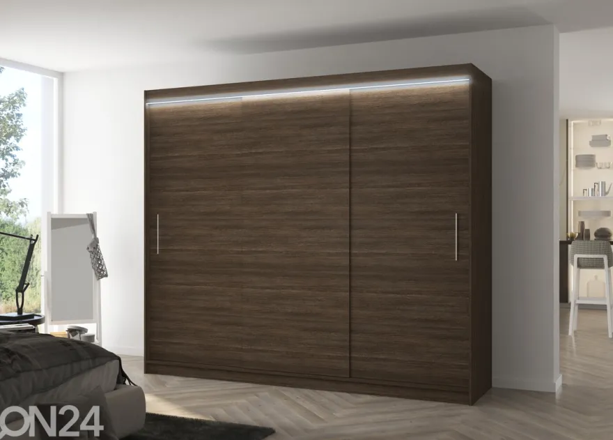Liukuovikaappi Amanda I 250 cm + LED