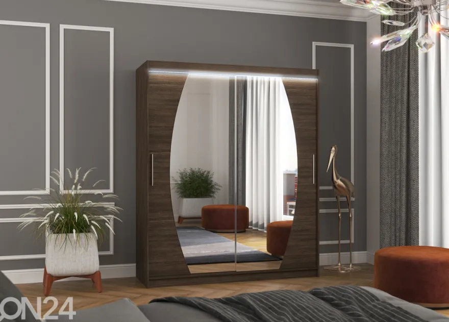 Liukuovikaappi Ballwin I 180 cm + LED