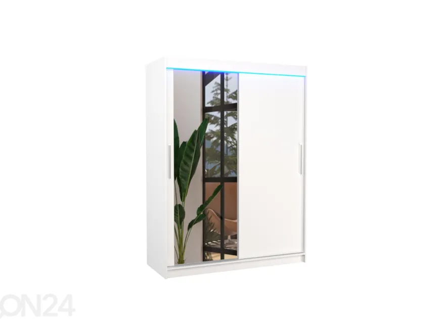Liukuovikaappi Bianca I 150 cm + LED