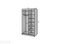 Liukuovikaappi Biancco 120 cm