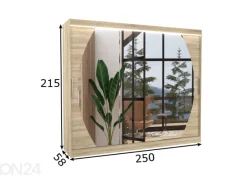 Liukuovikaappi Camden 250 cm + LED