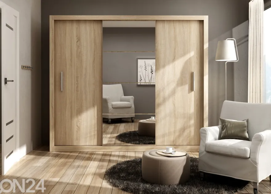 Liukuovikaappi Carlton 250 cm