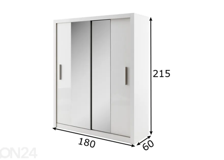 Liukuovikaappi 180 cm