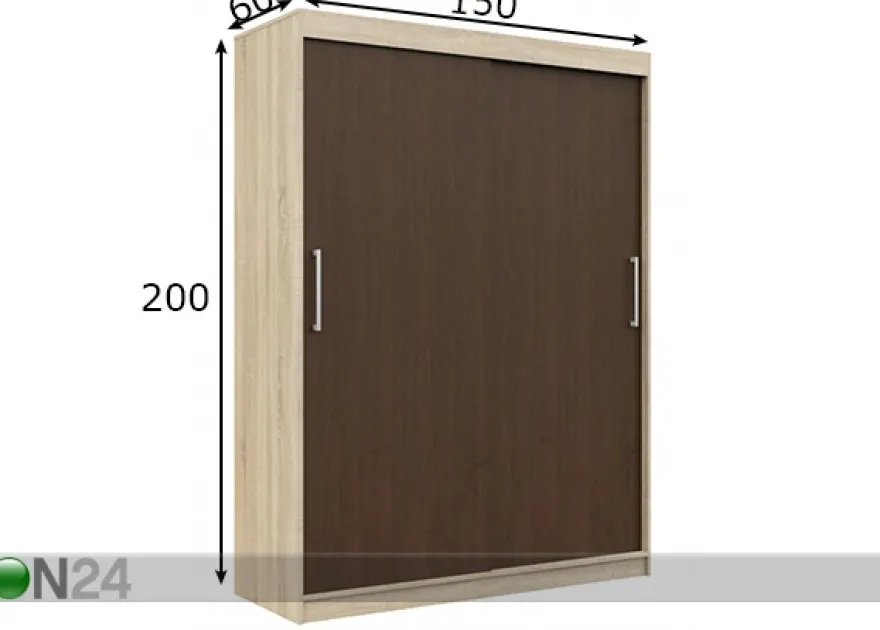 Liukuovikaappi 150 cm