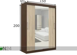 Liukuovikaappi 150 cm