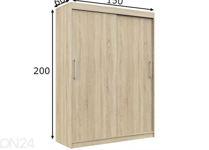 Liukuovikaappi 150 cm