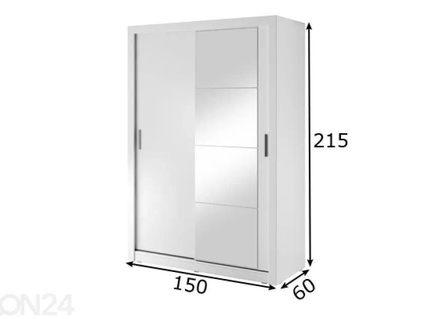 Liukuovikaappi 150 cm