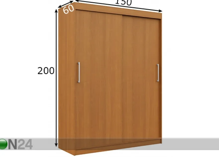 Liukuovikaappi 150 cm
