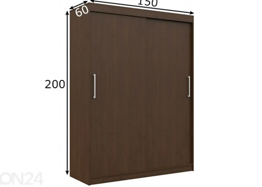 Liukuovikaappi 150 cm