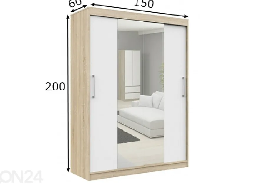 Liukuovikaappi 150 cm
