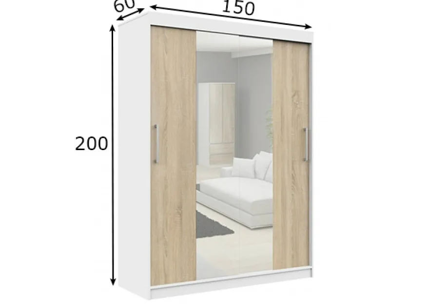 Liukuovikaappi 150 cm