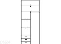 Liukuovikaappi Court 100 cm peilillä
