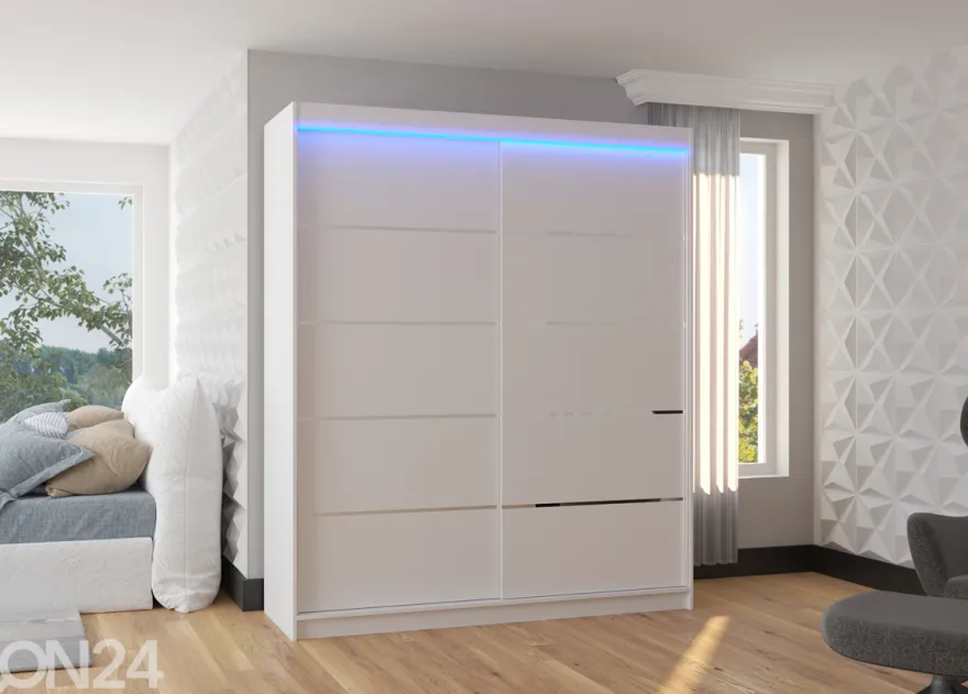 Liukuovikaappi Davi I 180 cm + LED