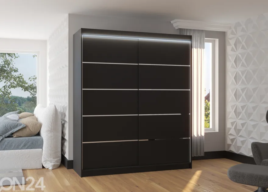 Liukuovikaappi Davi I 180 cm + LED