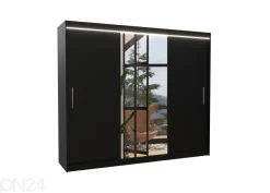 Liukuovikaappi Durelo I 250 cm + LED