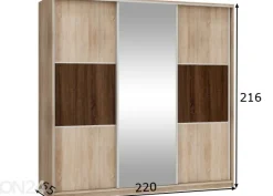 Liukuovikaappi Durrus II 220 cm