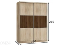 Liukuovikaappi Durrus II 160 cm