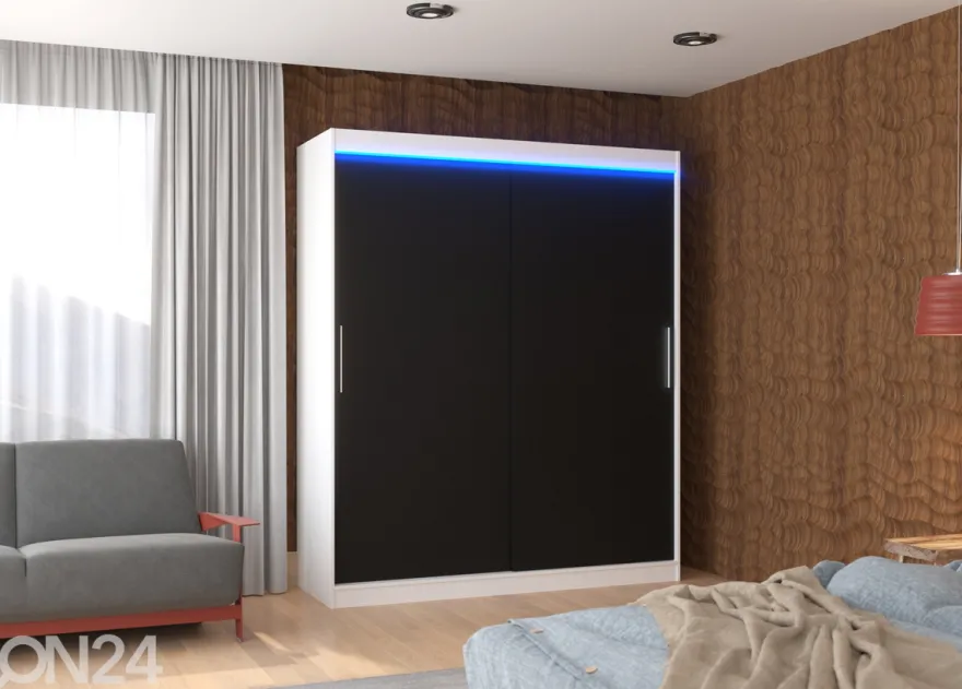 Liukuovikaappi Lino 180 cm + LED