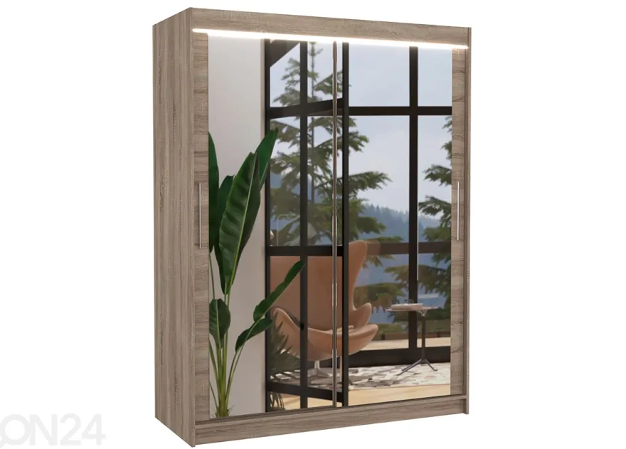 Liukuovikaappi Pausia I 150 cm + LED