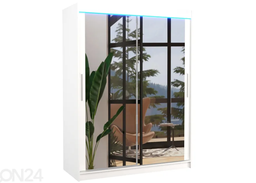 Liukuovikaappi Pausia I 150 cm + LED