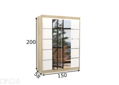 Liukuovikaappi Pelle I 150 cm + LED