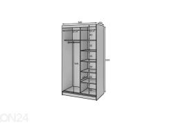 Liukuovikaappi Prescco 120 cm