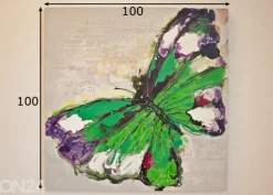 Öljymaalaus Perhonen 100x100 cm