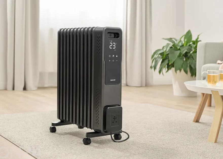 Öljytäytteinen lämmitin Smart Home Sencor SOH8211GY, harmaa
