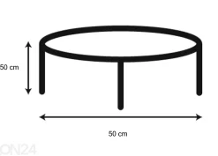 Marmori sivupöytä Nex Ø 50 cm