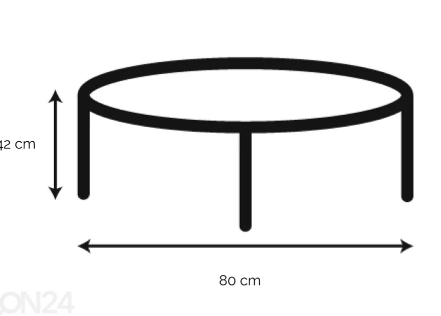 Marmori sohvapöytä Victoria Ø90 cm