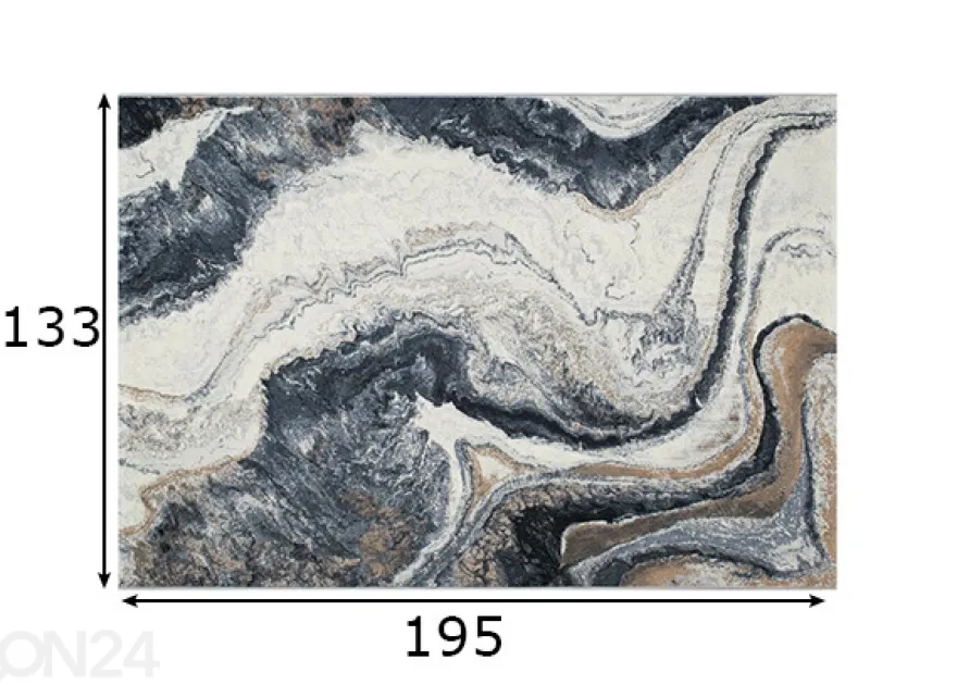 Matto Argentum Marble 133x195 cm