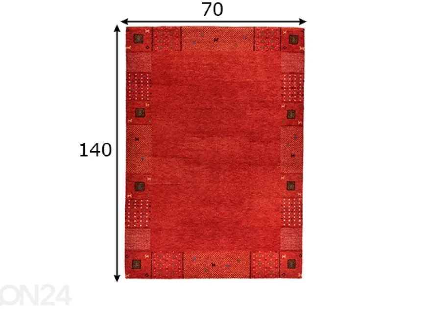 Matto Denver, 70x140 cm punainen